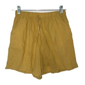 Unbranded kid mustard yellow shorts with pockets size XL